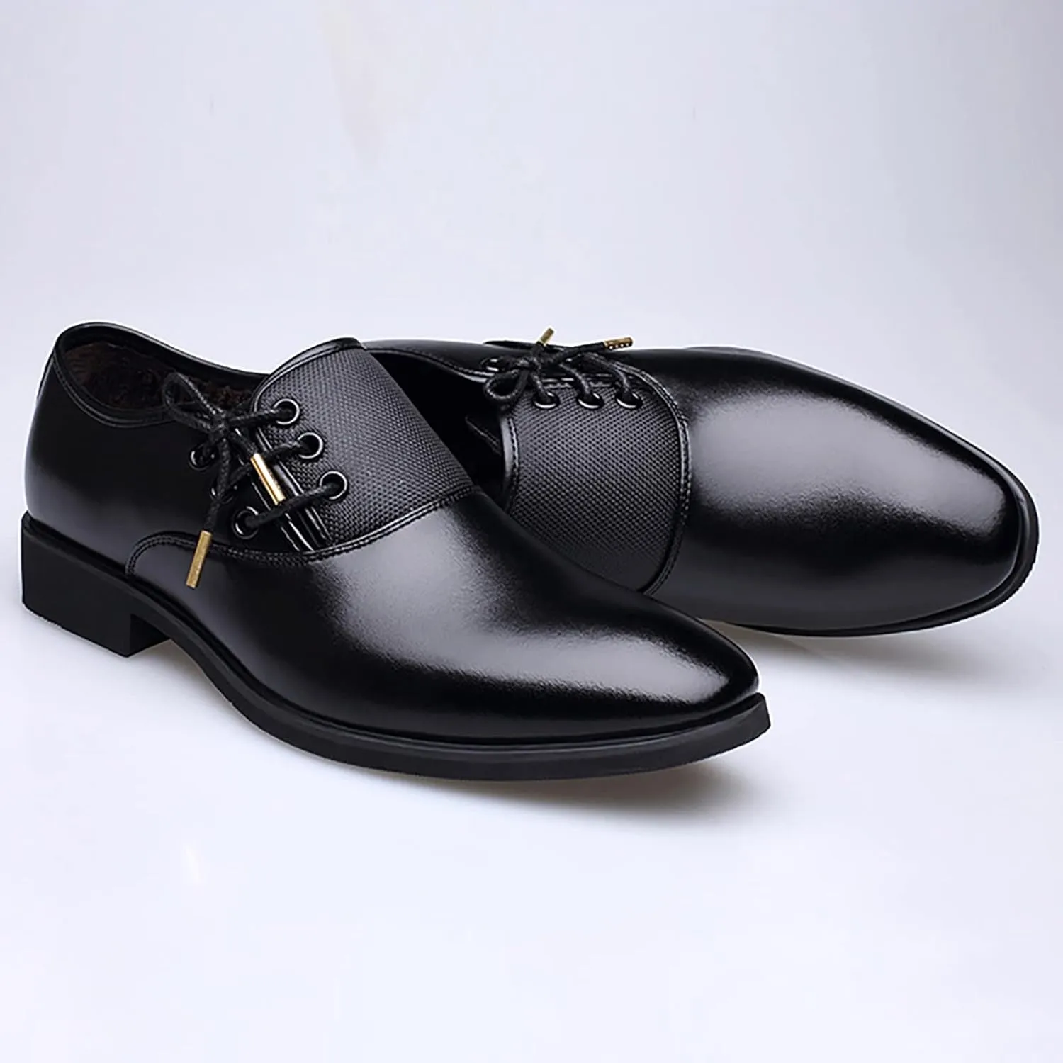Mens Lace up Dress Shoes Comfortable Business Oxfords for Men Arch Support Formal Leather Shoes Elegant Matte Leather Shoe Mens Suit Footwear Daily Work Dating Party Shoe for Men