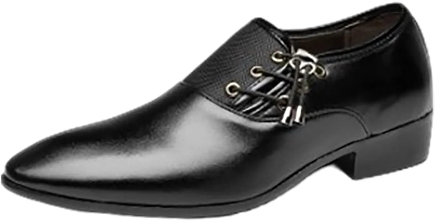 Mens Lace up Dress Shoes Comfortable Business Oxfords for Men Arch Support Formal Leather Shoes Elegant Matte Leather Shoe Mens Suit Footwear Daily Work Dating Party Shoe for Men