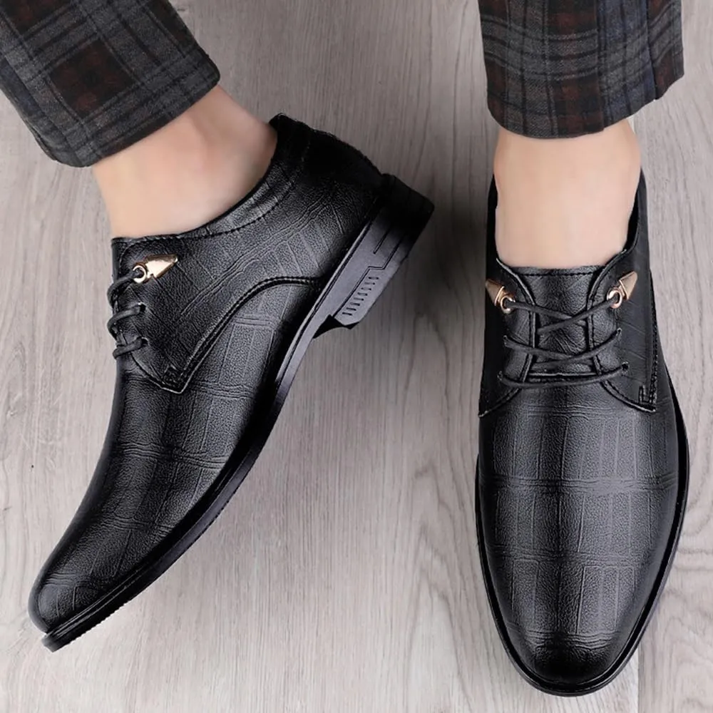 Mens Leather Oxford Shoes Formal Wedding Fashion Shiny Patent Leather Dress Shoes