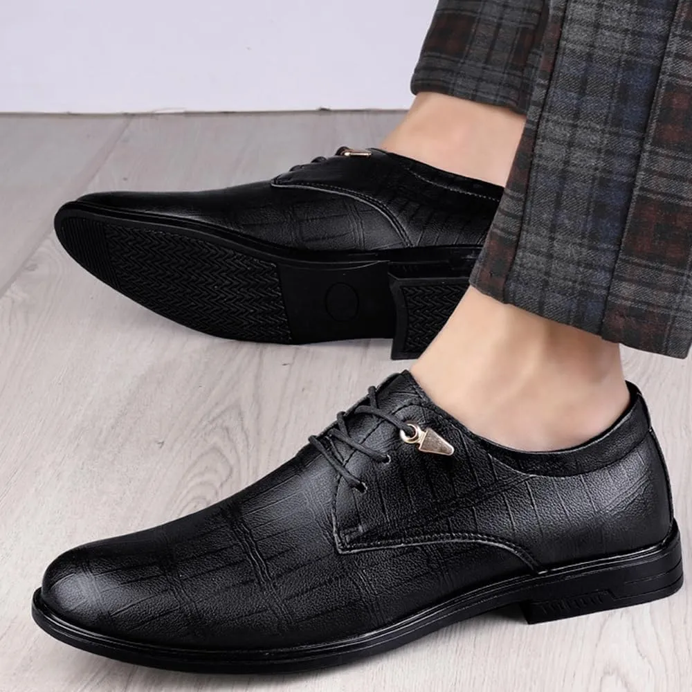 Mens Leather Oxford Shoes Formal Wedding Fashion Shiny Patent Leather Dress Shoes
