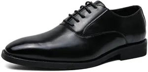 Mens Leather Shoes Footwear Dress Shoes Classic Wingtip Oxfords Business Fashion Breathable Prom Business Wedding Dress Shoes(7.5)
