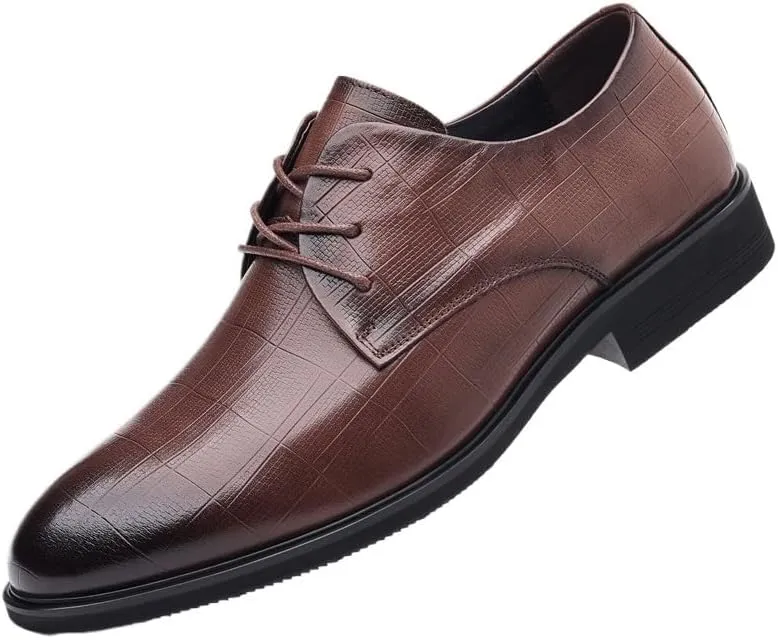 Mens Leather Shoes Luxury Pointed Toe Party Patent Leather Business Oxford Shoes