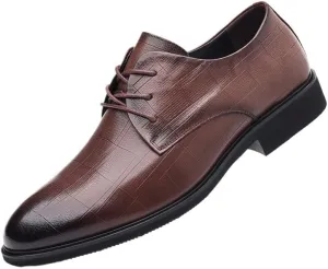 Mens Leather Shoes Luxury Pointed Toe Party Patent Leather Business Oxford Shoes