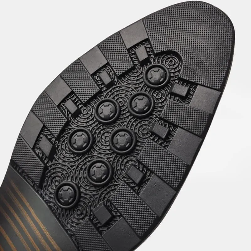 Mens Leather Shoes Non-Slip Business Wingtip Lace Up Dress Shoes Genuine Leather Patent Leather Formal Oxford Dress Shoes(9)