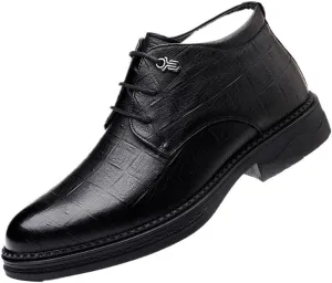 Men's Leather Work Flats Oxfords Shoes MenClassic Lace Up Leather Warm Lined Lined Dress Shoes Comfortable Breathable Leather Shoes