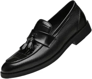 Men's Loafers & Slip-Ons Dress Shoes Non-Slip Softsole Walking Tuxedo Shoes Mens Weeding Prom Derby Shoes(Black,10)