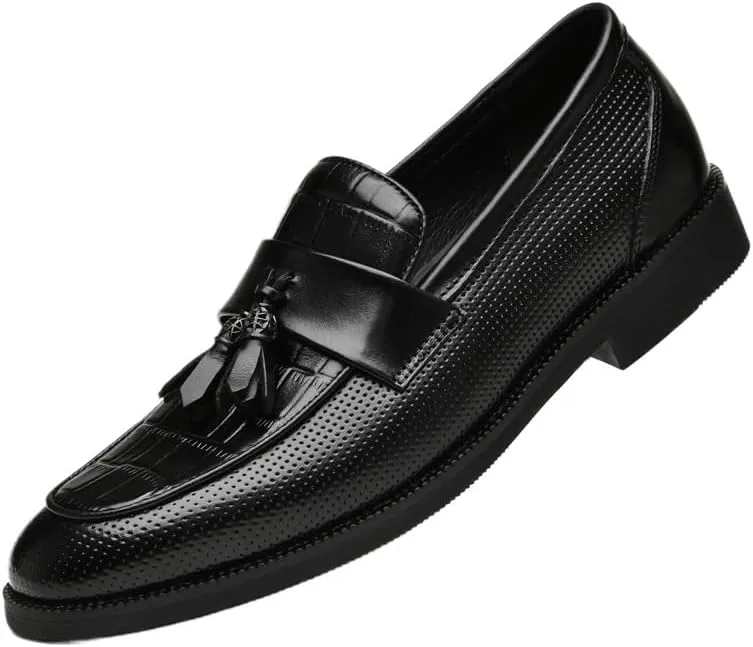 Men's Loafers & Slip-Ons Dress Shoes Non-Slip Softsole Walking Tuxedo Shoes Mens Weeding Prom Derby Shoes(Black,10)