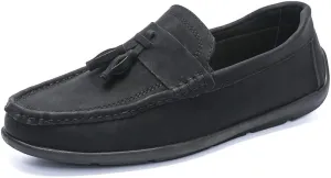 Mens Loafers Round Toe PU Leather Penny Loafers Tassel Slip Resistant Lightweight Anti-Slip Classic Casual Slip-on