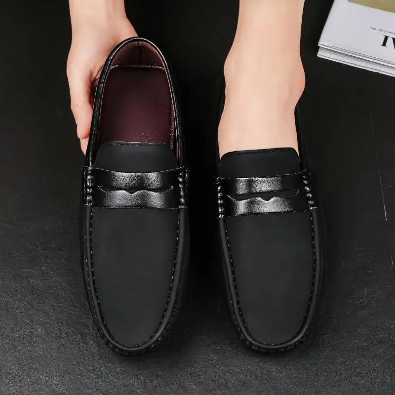 Mens Loafers Shoe Penny Loafers Vegan Leather Driving Loafers Slip Resistant Flexible Comfortable Wedding Fashion Slip-on