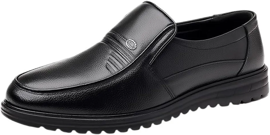 Mens Loafers Shoes Pu Leather Uniform Tuxedo Round Toe Anti-Slip Slip-on