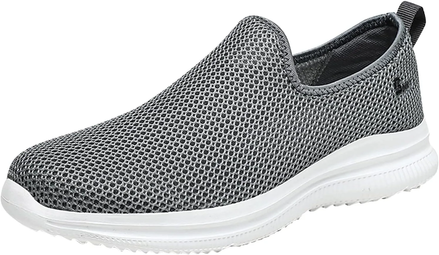 Mens Mesh Orthopedic Breathable Solid Color Casual Running Shoes Comfortable Lighweight Sneakers Soft Sole Slip on Comfy Outdoor Walking Shoes