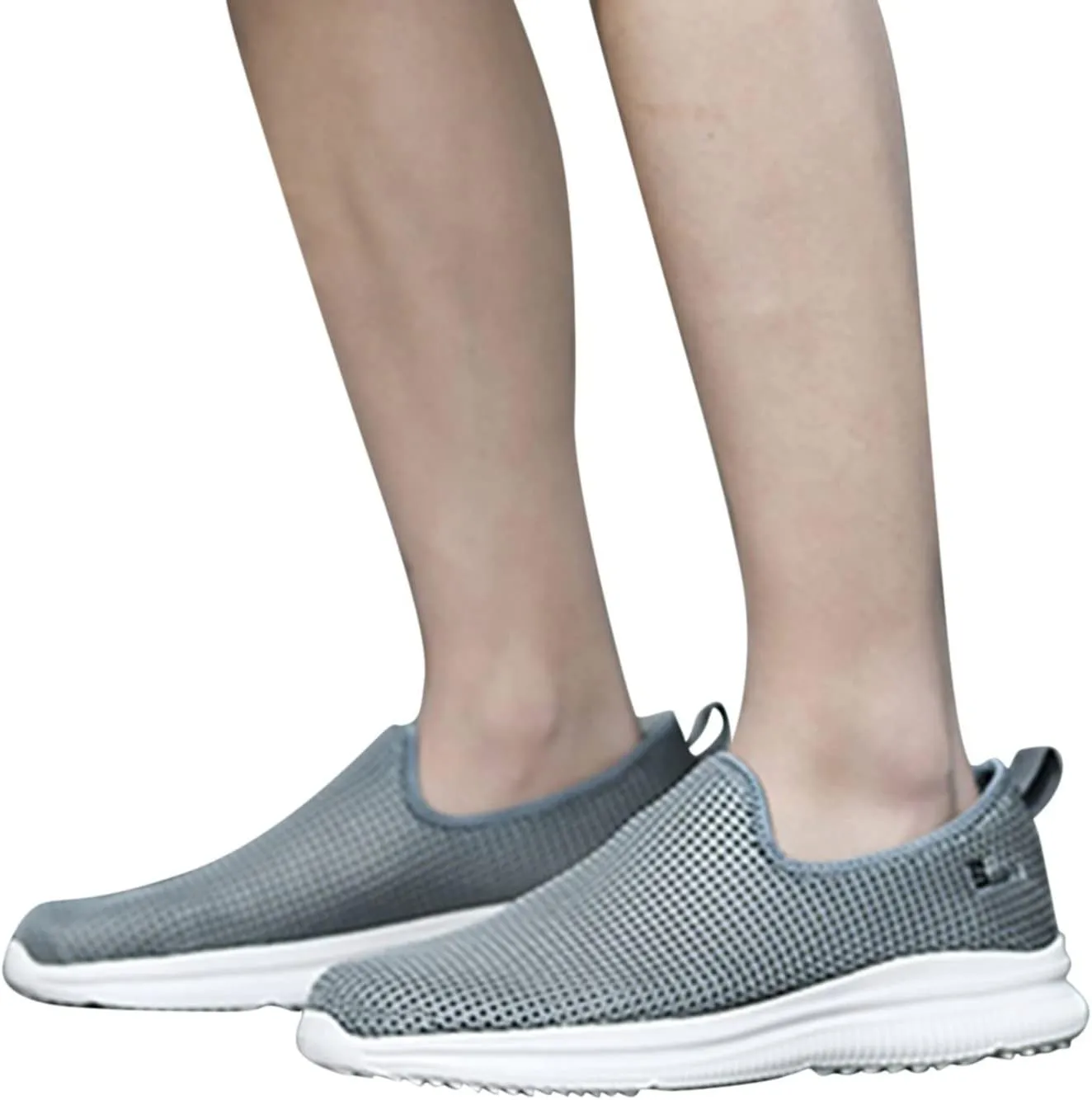 Mens Mesh Orthopedic Breathable Solid Color Casual Running Shoes Comfortable Lighweight Sneakers Soft Sole Slip on Comfy Outdoor Walking Shoes