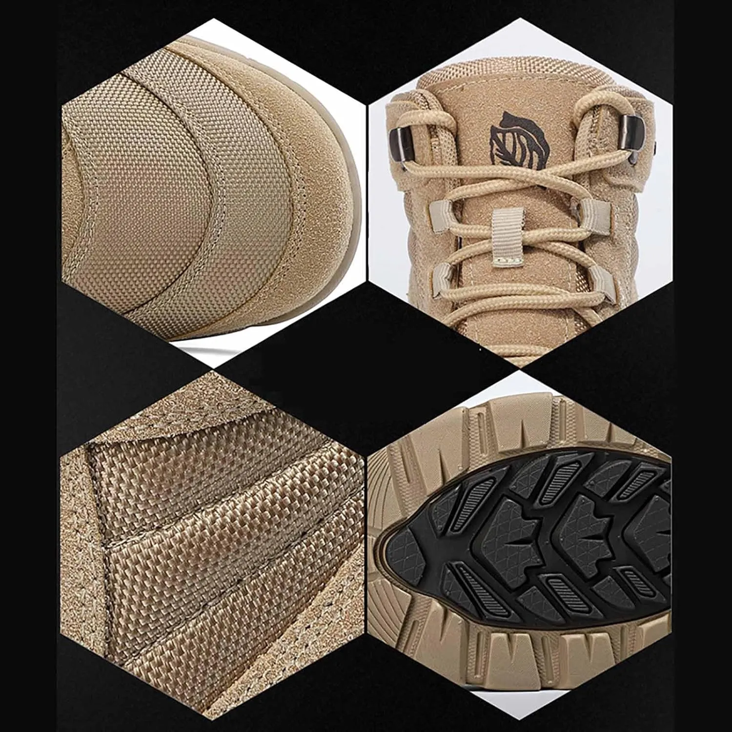 Mens Military Boots, Men's Waterproof Tactical Boots, Breathable Military Army Boots, Durable Combat Work Shoes, Lightweight Hiking Walking Boots, Lace Up All Terrain Shoes