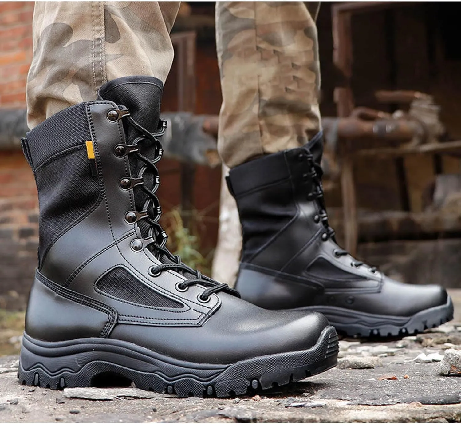 Mens Military Boots Tactical Boots Lightweight and Durable work Boots Outdoor Combat Jungle Anti-Slip Boots Hiking Boots