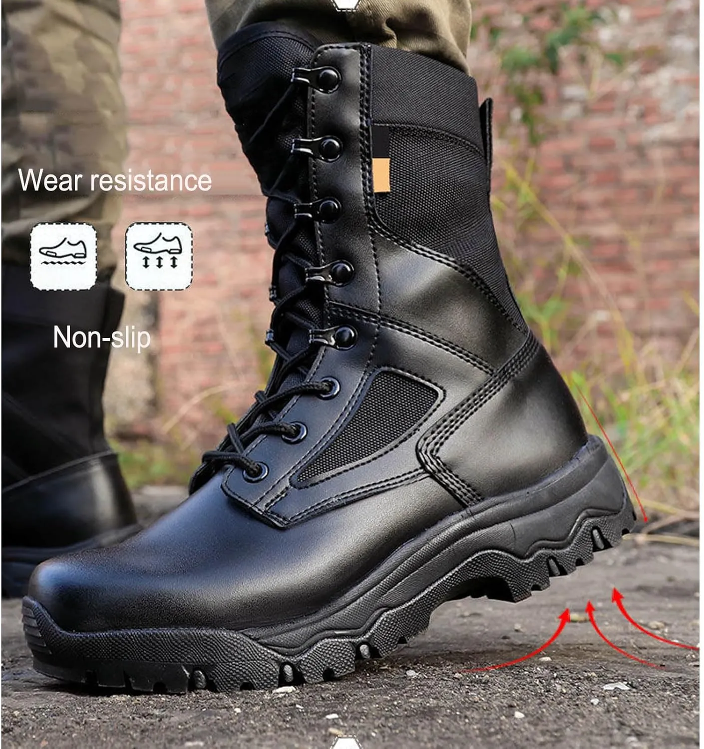 Mens Military Boots Tactical Boots Lightweight and Durable work Boots Outdoor Combat Jungle Anti-Slip Boots Hiking Boots