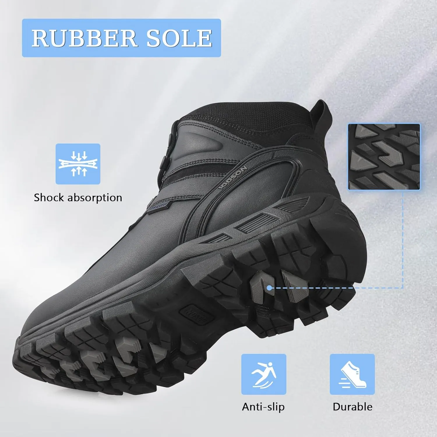 Mens Military Boots Waterproof Tactical Boots Durable Work Boot Duty Boots Anti-Silp Hiking Boots Security Boots Ankle Leather Boots