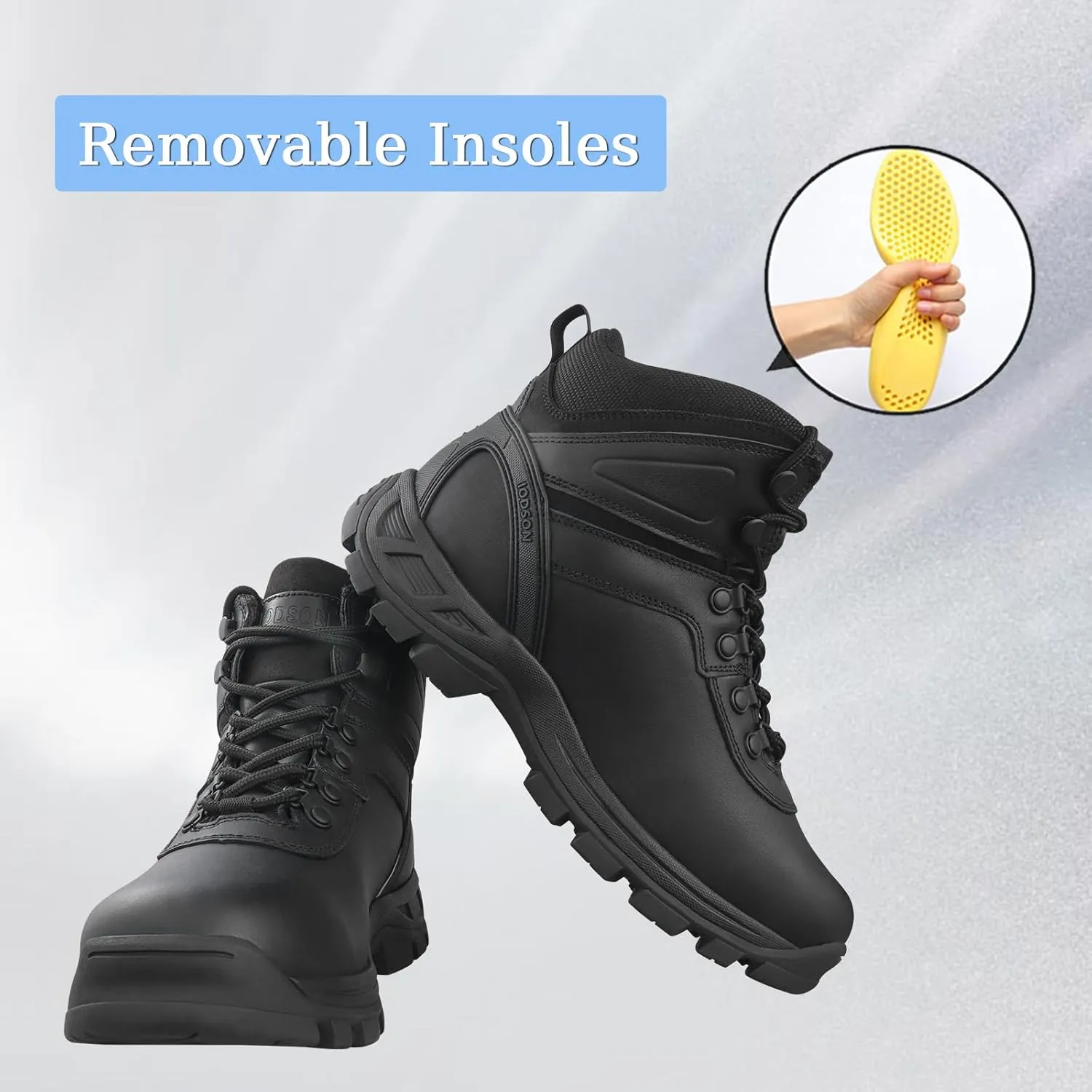 Mens Military Boots Waterproof Tactical Boots Durable Work Boot Duty Boots Anti-Silp Hiking Boots Security Boots Ankle Leather Boots