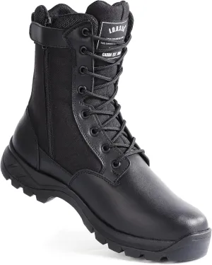 Men's Military Tactical Boots with Side Zipper, Puncture Resistant, Desert Combat, Army Jungle, 8 Inch Lightweight Hiking Boots