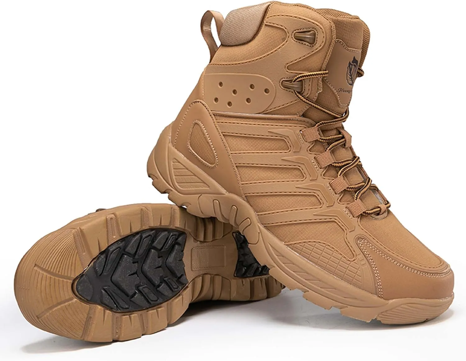 Mens Military Tactical Work Boots-Breathable Outdoor Lightweight Military Hiking Boots-Non-Slip Motorcycle Combat Boots-Outdoor Desert Boots-Backpacking Climbing Boots