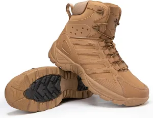 Mens Military Tactical Work Boots-Breathable Outdoor Lightweight Military Hiking Boots-Non-Slip Motorcycle Combat Boots-Outdoor Desert Boots-Backpacking Climbing Boots