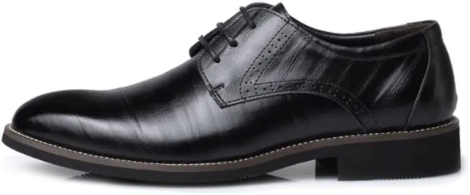 Mens Oxford Shoes Business Leather Casual Lace Up Breathable Loafers Flats Driving Formal Tuxedo Shoes for Men Comfortable