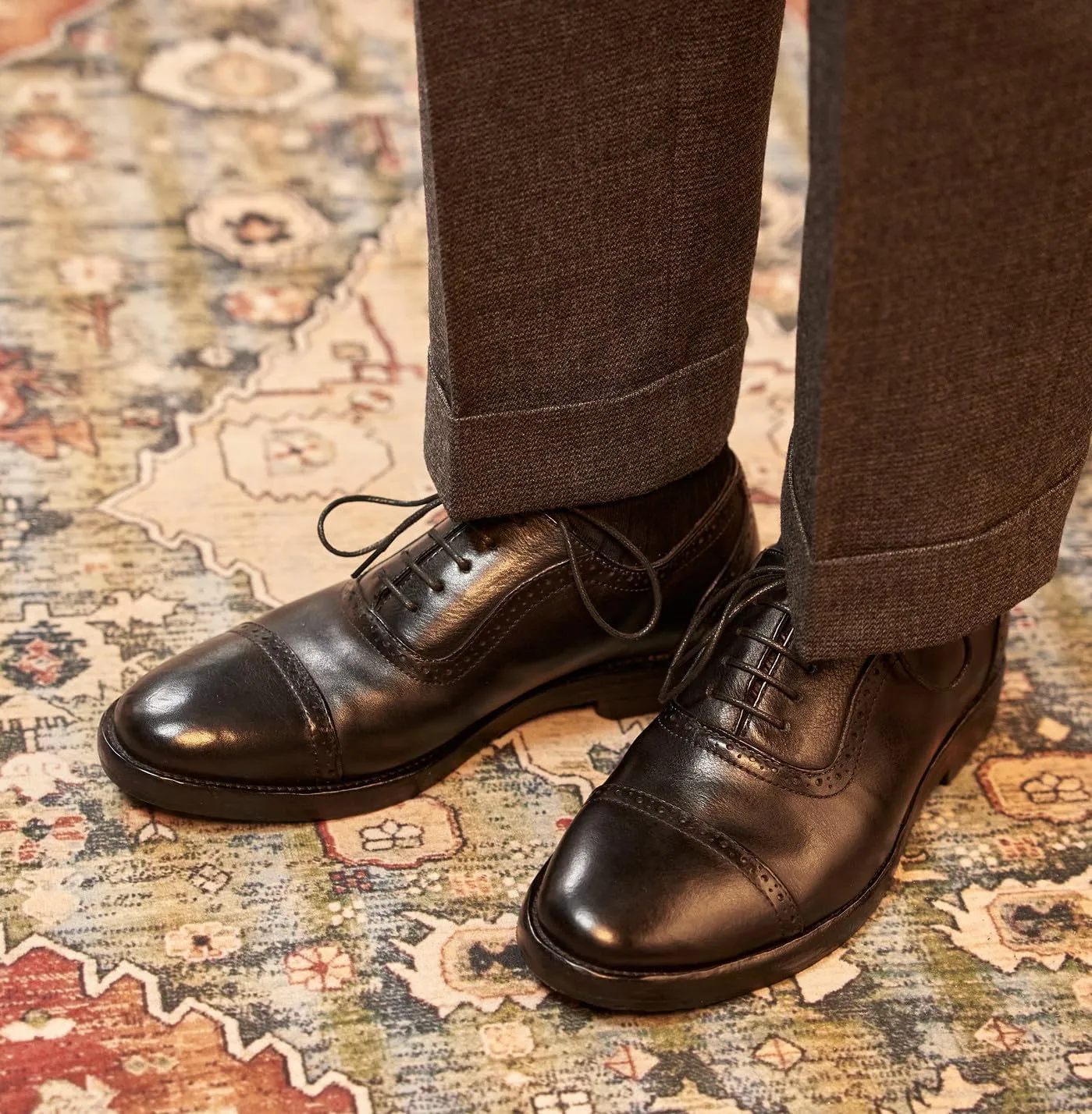 Mens Oxfords Dress Formal Shoes Genunie Leather Brogues Oxford Fashion Business Casual Leather Outsole Derby Modern Prom Wedding Suit Shoes Tuxedo Shoes for Men