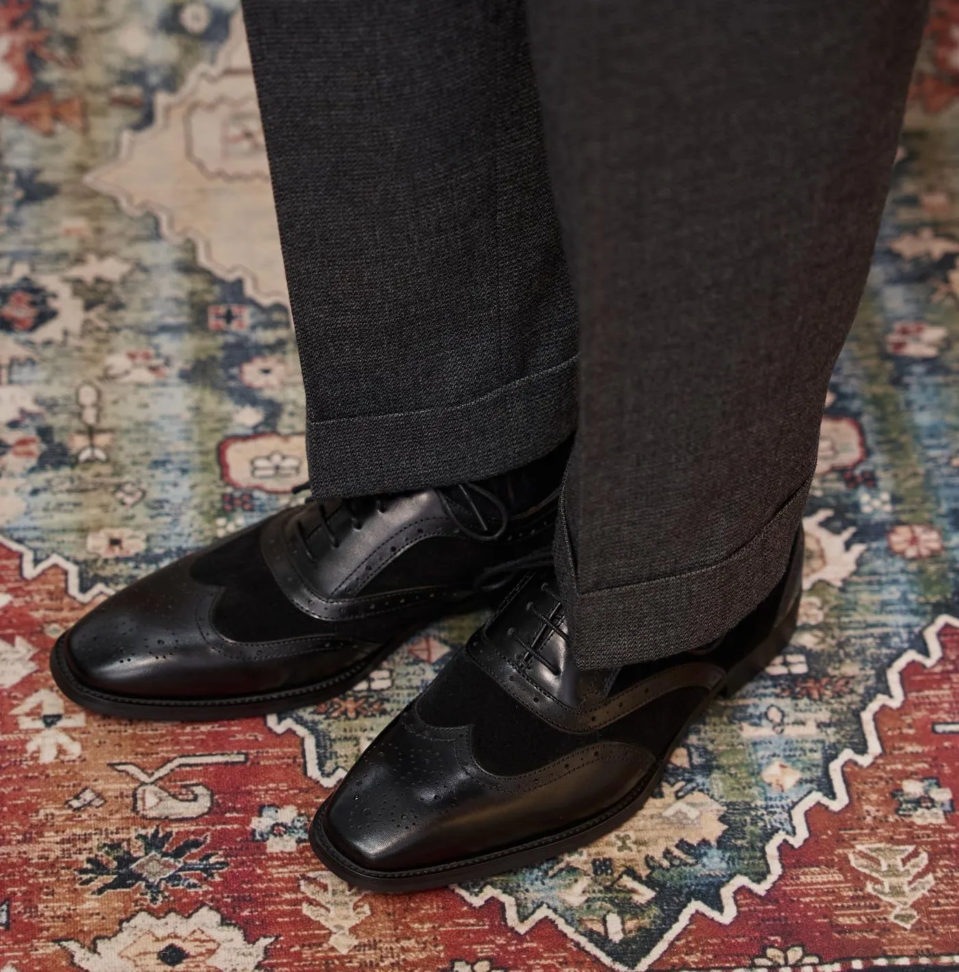 Mens Oxfords Dress Formal Shoes Genunie Leather Wingtips-Brogues Oxford Modern Business Casual Derby Fashion Prom Wedding Suit Shoes Tuxedo Shoes for Men