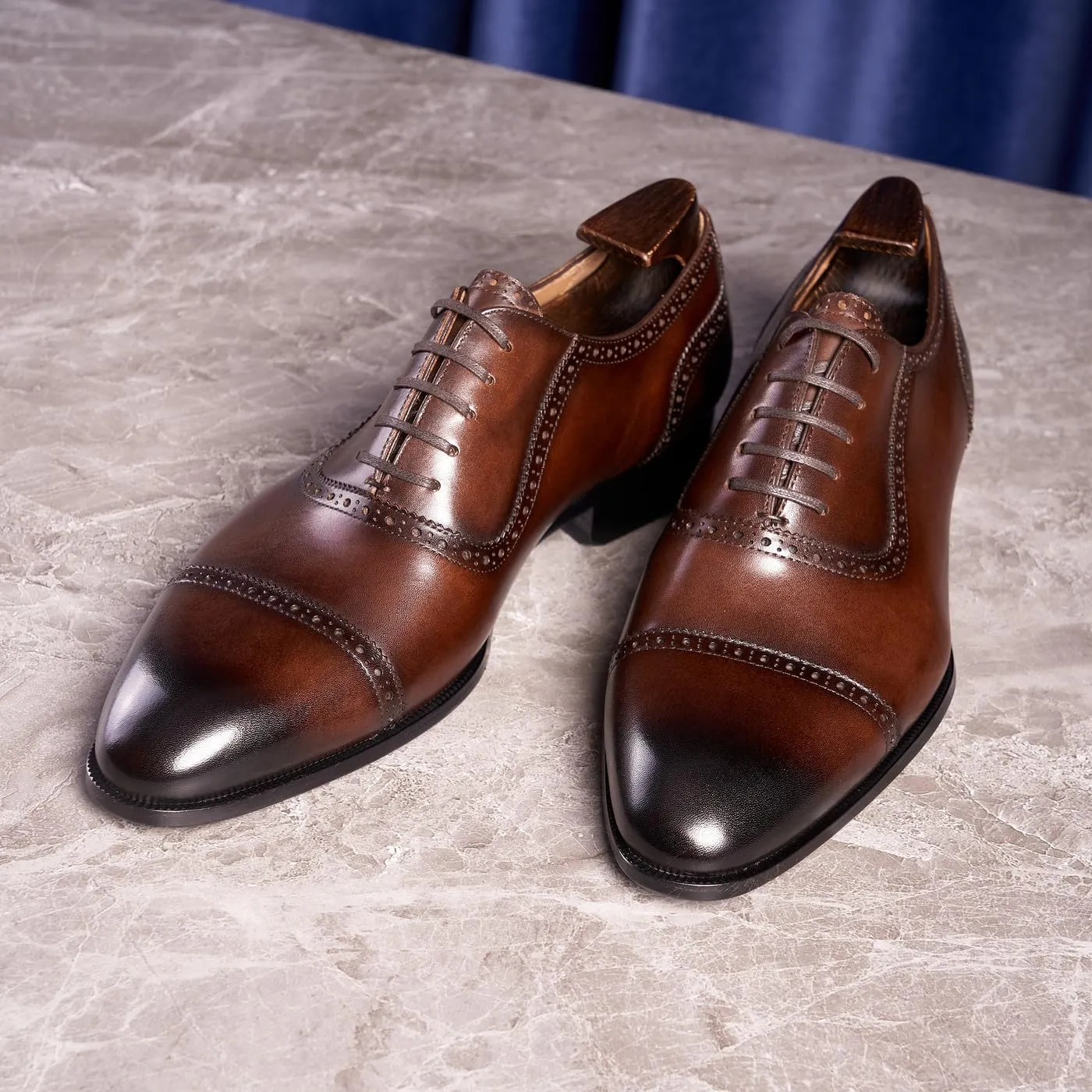 Mens Oxfords Formal Dress Shoes Genunie Leather Modern Suit Shoes Fashion Prom Wedding Business Casual Derby Tuxedo Shoes for Men