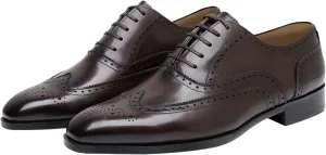 Mens Oxfords Formal Dress Shoes Genunie Leather Wingtips Brogues Suit Shoes Modern Fashion Prom Wedding Business Casual Derby Tuxedo Shoes for Men