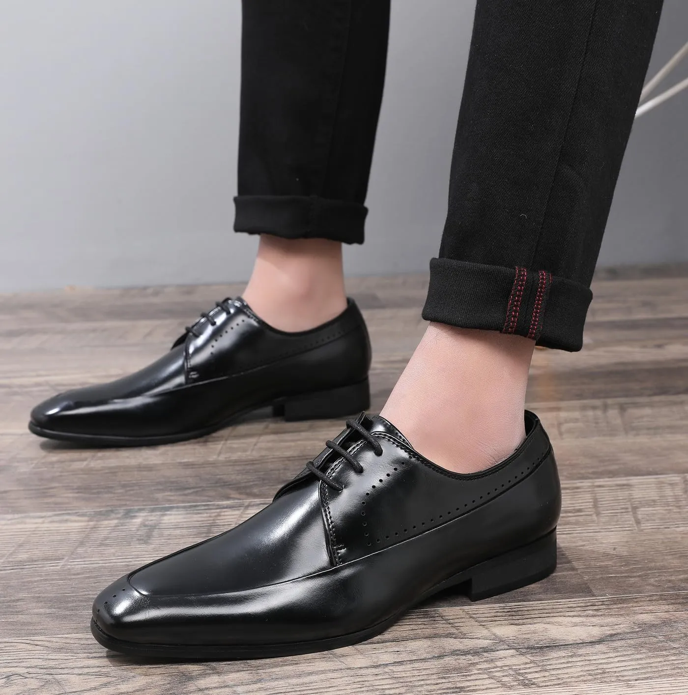 Mens Oxfords Formal Dress Tuxedo Derby Shoes for Men Wedding Fashion Business Casual Shoes