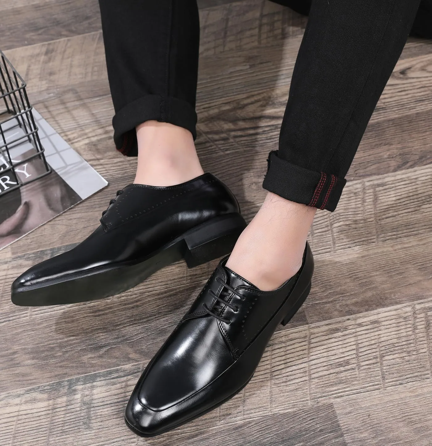 Mens Oxfords Formal Dress Tuxedo Derby Shoes for Men Wedding Fashion Business Casual Shoes