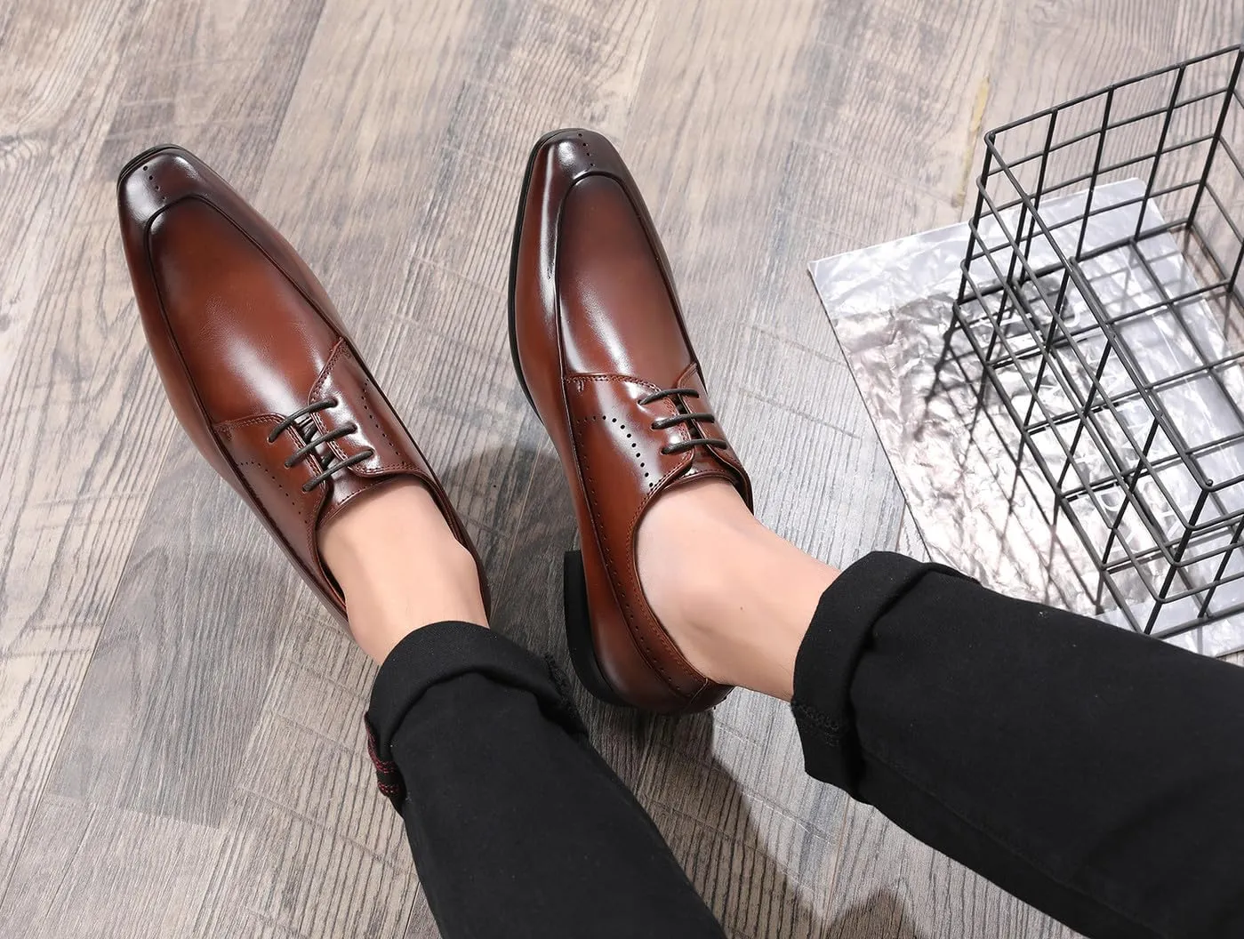 Mens Oxfords Formal Dress Tuxedo Derby Shoes for Men Wedding Fashion Business Casual Shoes