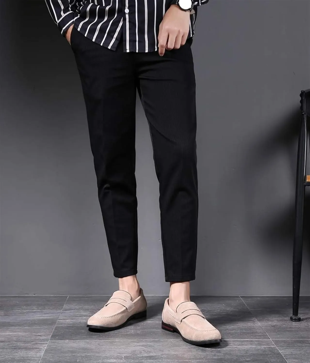 Mens Penny Slip On Suede Loafers Classic Comfortable Casual Men Shoes Boat Shoes for Outdoor Leisure Driving Dating