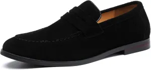 Mens Penny Slip On Suede Loafers Classic Comfortable Casual Men Shoes Boat Shoes for Outdoor Leisure Driving Dating
