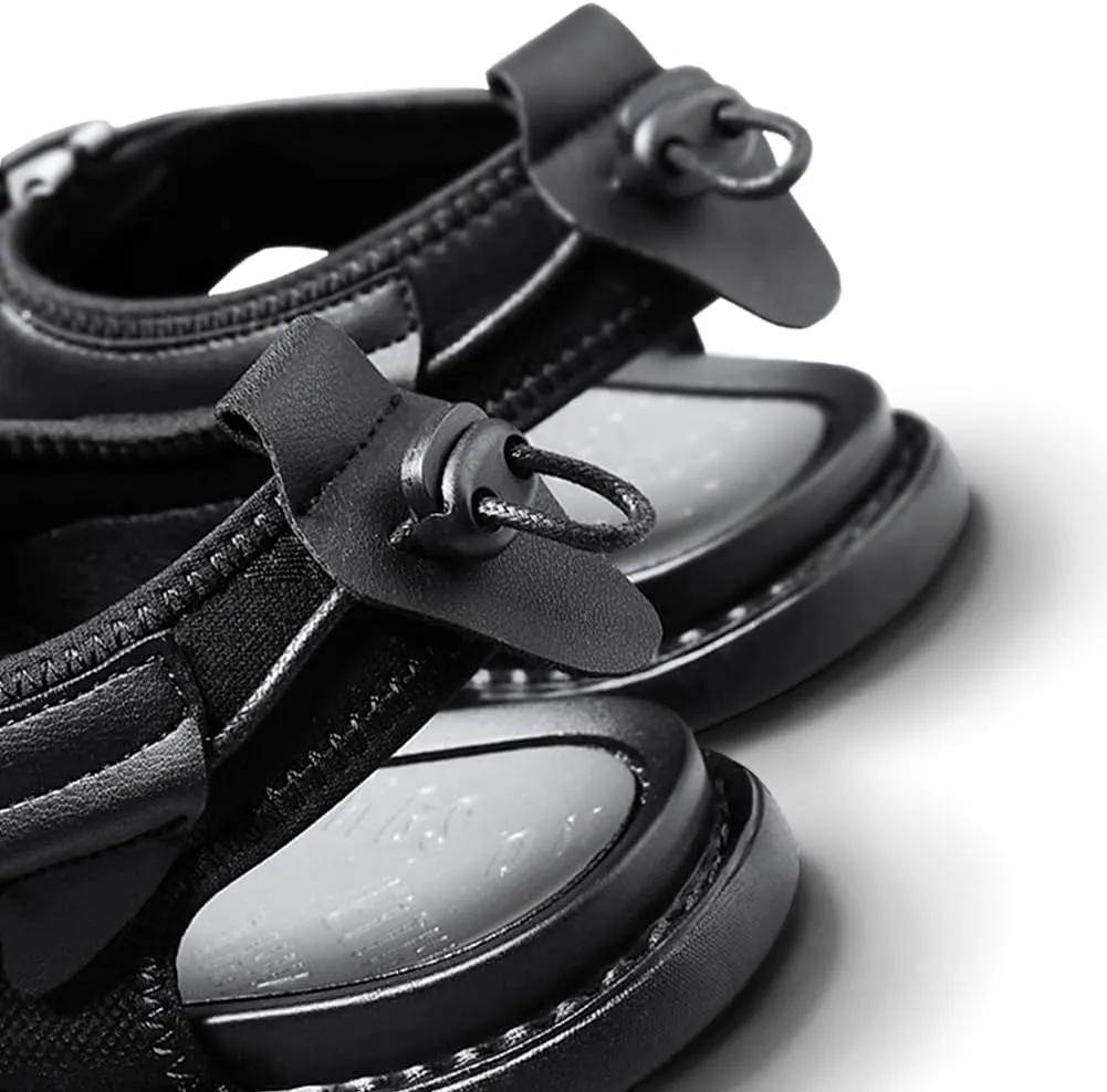 Mens Sandals Slippers Leather Closed Toe Athletic Sport Sandals Shoes