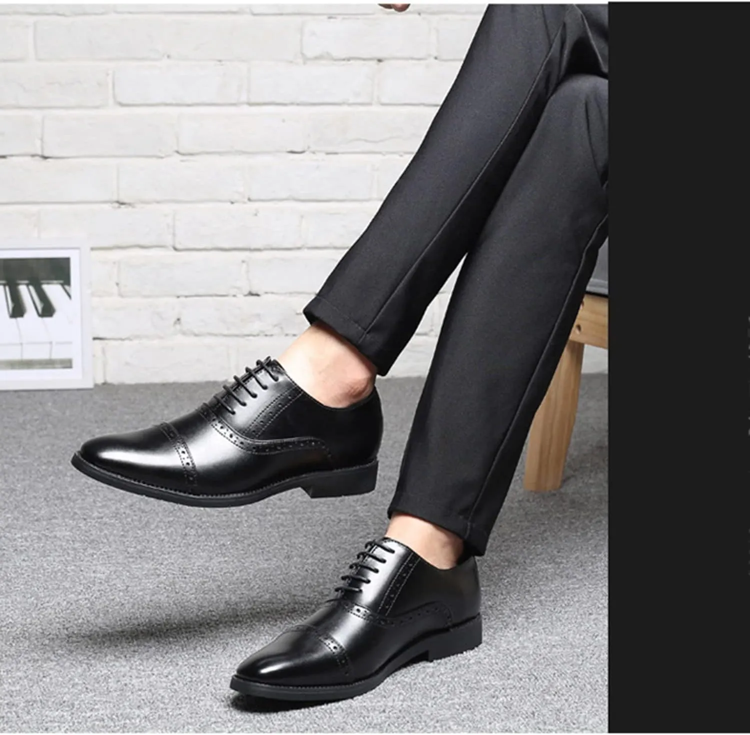Mens Shoes Classic Oxfords Formal Dress Business Brogues Derby Lace Up Shoes for Men
