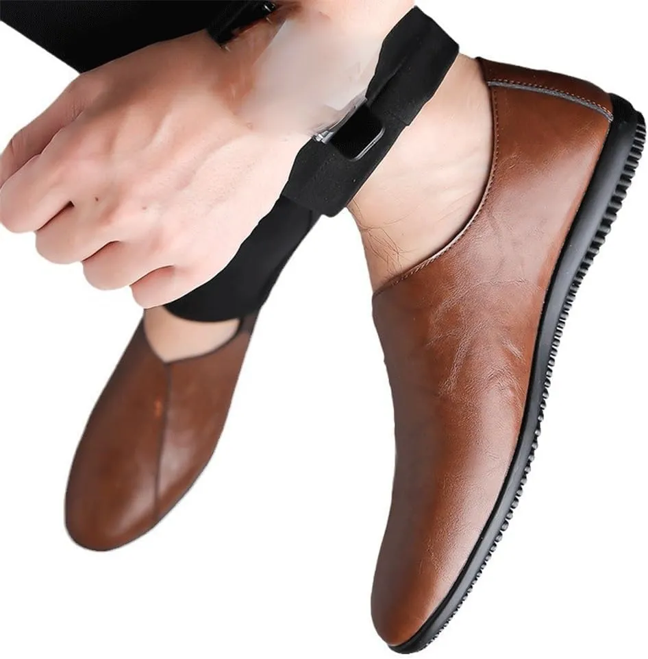 Men's Slip-On Leather Loafers, Genuine Leather Business Dress Shoes, Formal Oxfords