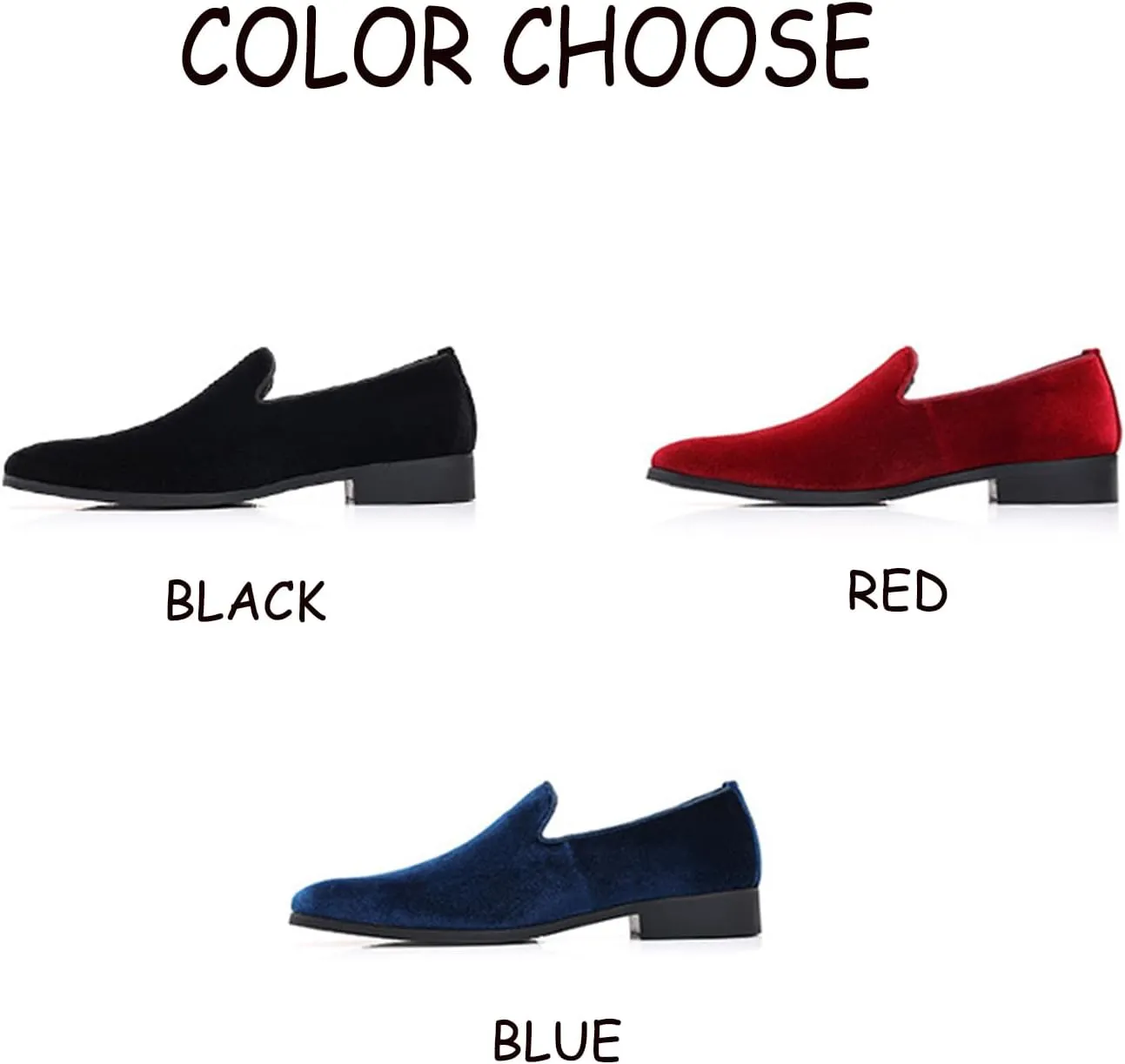 Men's Slip-On Smoking Loafers,Trendy Suede Classic Tuxedo Dress Shoes Party Wedding Penny Casual Shoes