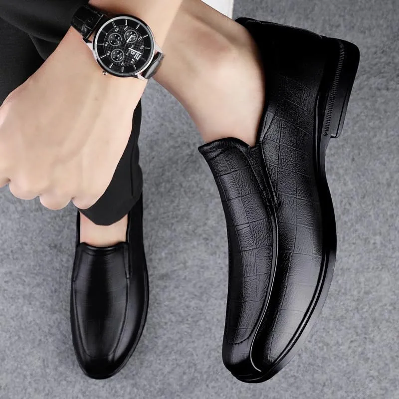 Men's Slip-Ons Loafers Comfort Hand Stitched Business Formal Derby Shoes Pointed Toe Classic Oxford Shoes for Men