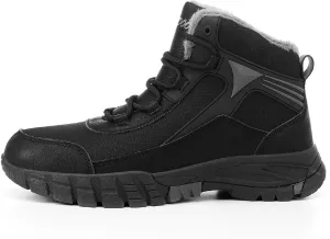 Mens Snow Boots Winter Warm Wool Lining Outdoor Anti Slip Lace up Waterproof Fashion Hiking Boots