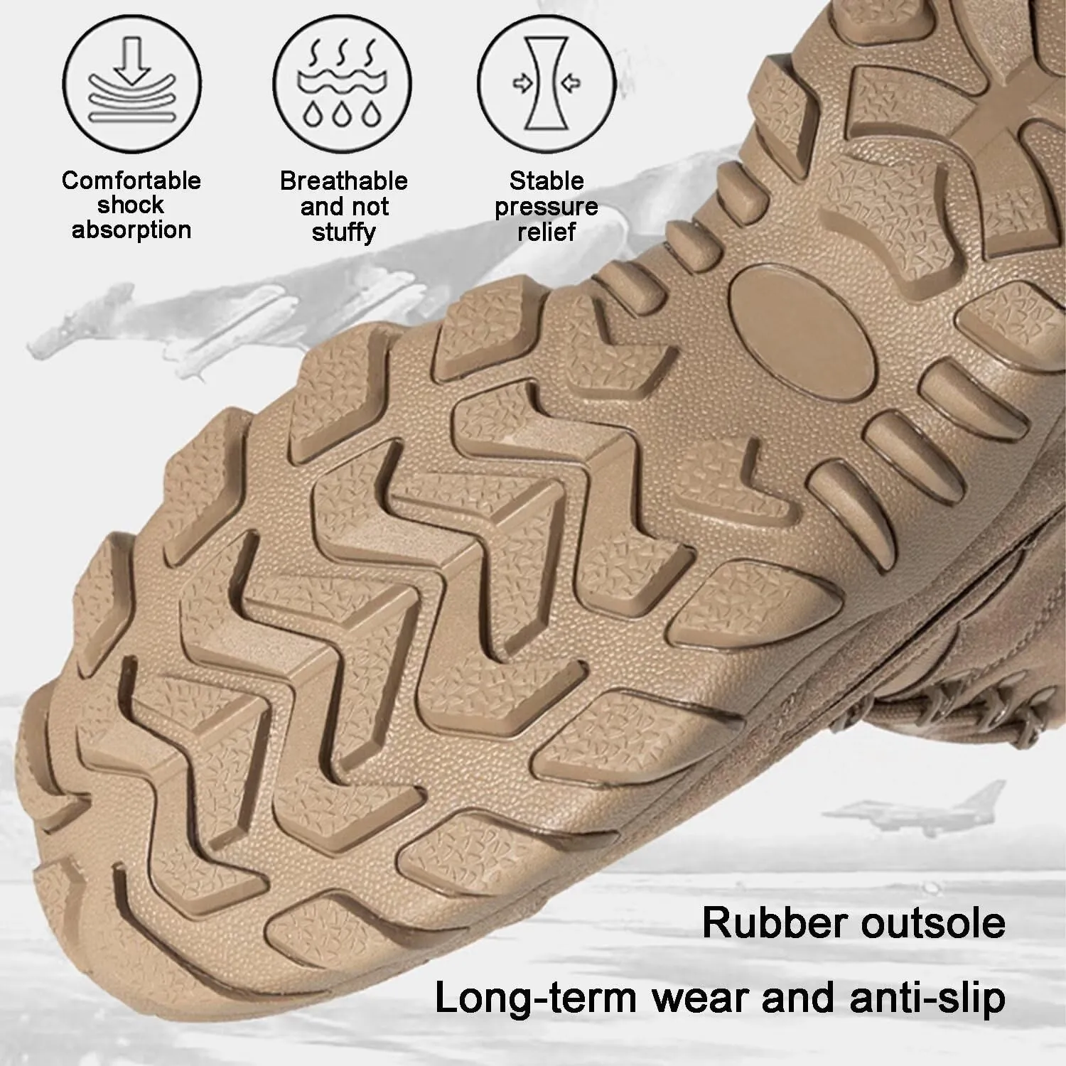 Men's Tactical Boots Lightweight Work Boots for Durable Suede Leather Military Breathable Jungle Desert Combat Boots