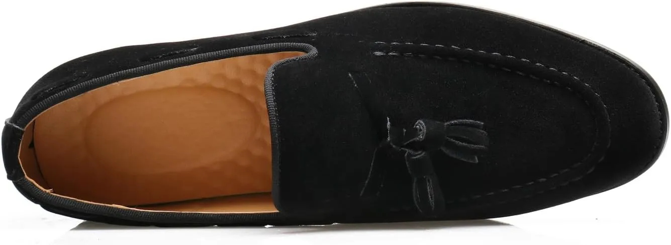 Mens Tassel Loafers Slip On Dress Shoes for Men Suede Business Casual Penny Loafers Prom Wedding Tuxedo Moccasins Comfort Shoes