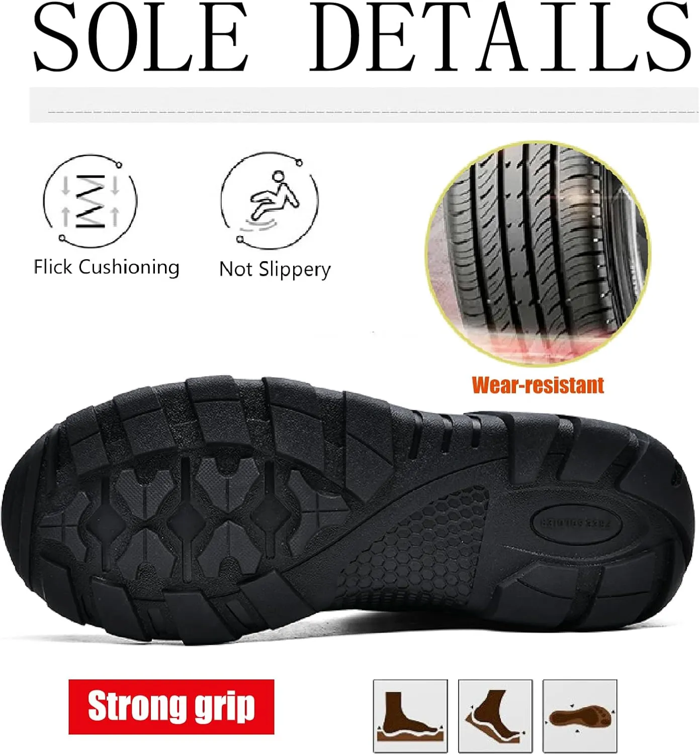 Men's Waterproof Military Tactical Boots Comfort Durable Leather Lace-Up Non-Slip Platform Hiking Boots Outdoor Motorcycle Combat Boots