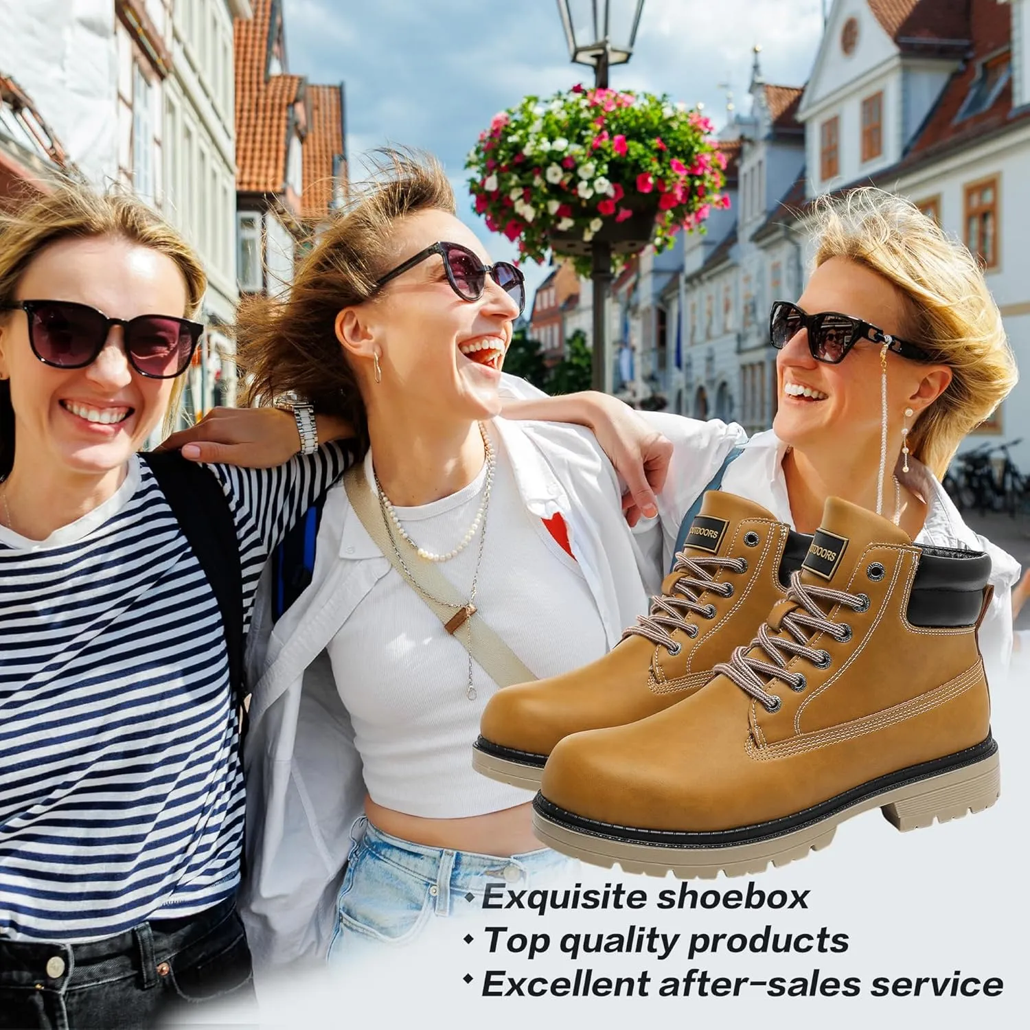 Men's Women's Hiking Boots Casual Chukka Boots Non Slip Outdoor Boot Waterproof Lightweight Ankle Boots Lace Up Walking Booties