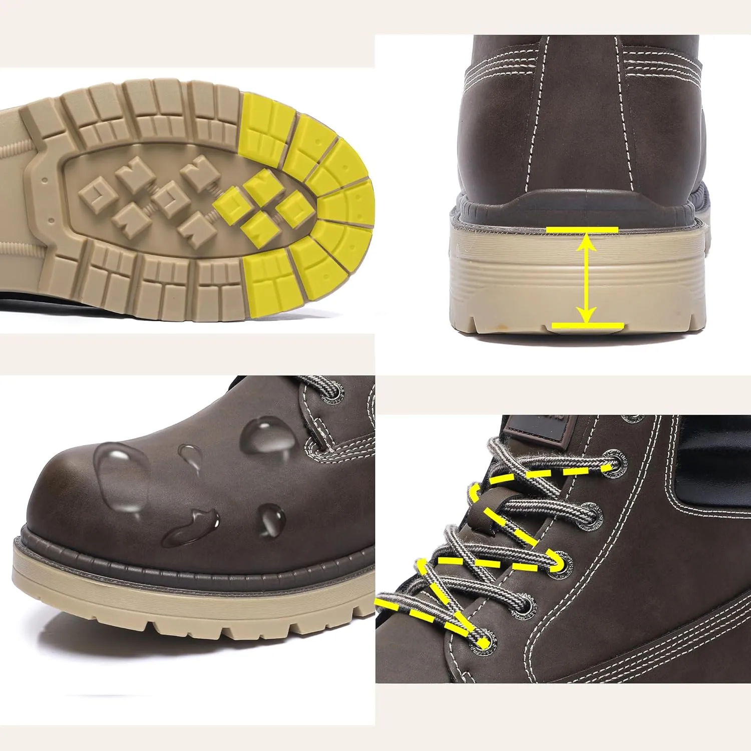 Men's Women's Hiking Boots Casual Chukka Boots Non Slip Outdoor Boot Waterproof Lightweight Ankle Boots Lace Up Walking Booties