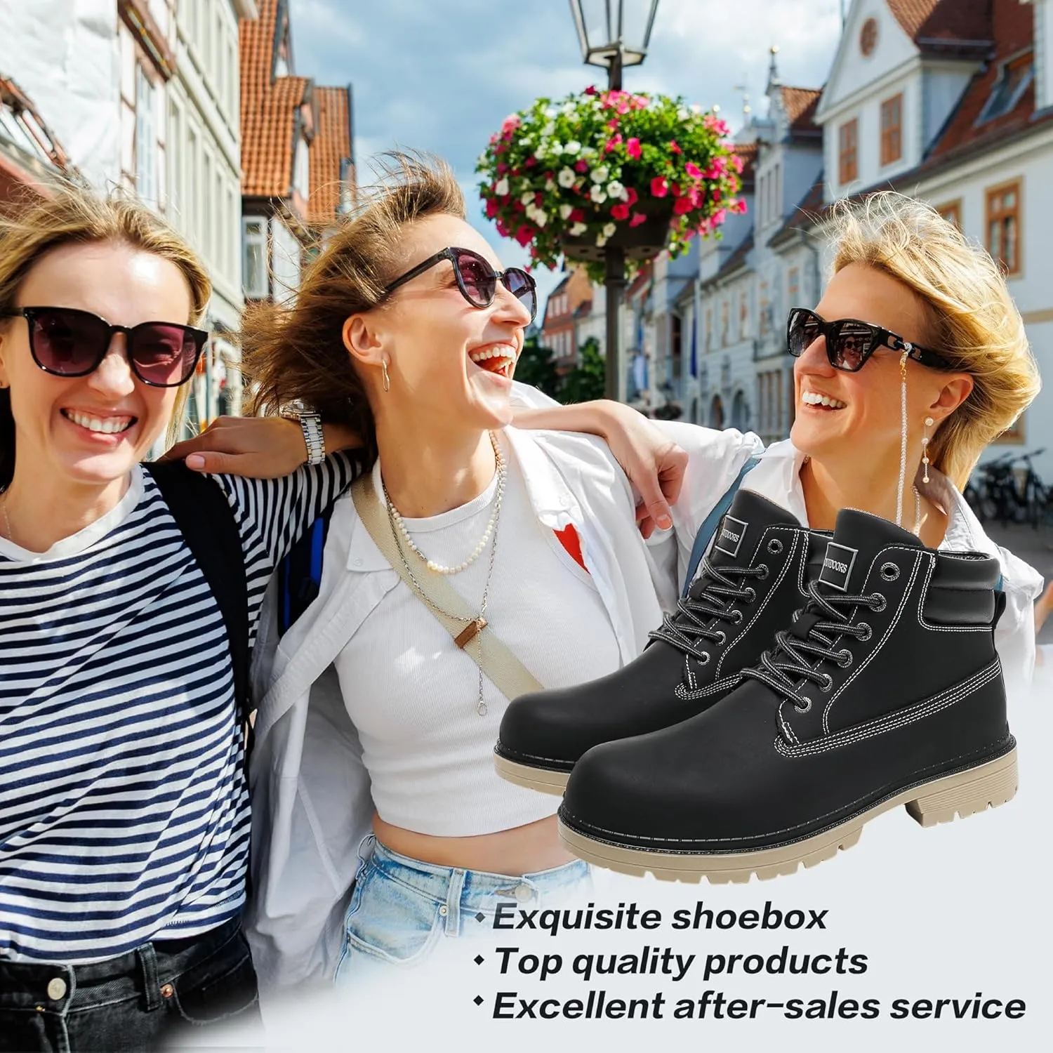 Men's Women's Hiking Boots Casual Chukka Boots Non Slip Outdoor Boot Waterproof Lightweight Ankle Boots Lace Up Walking Booties