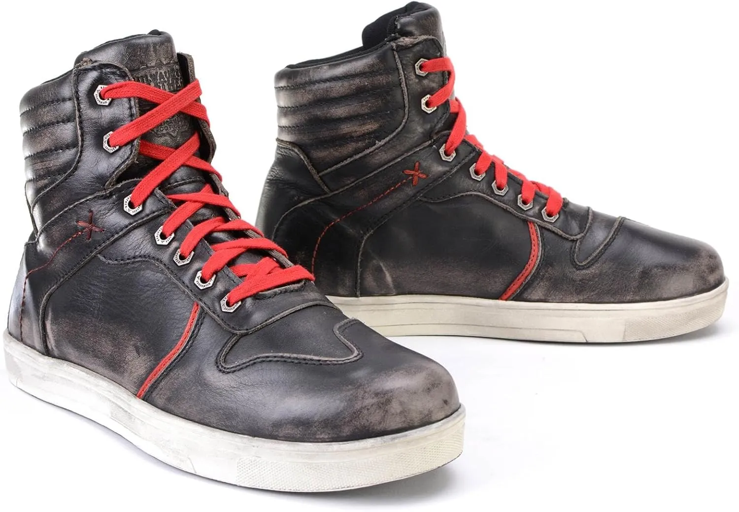 Milwaukee Leather Men's Motorcycle Reinforced Street Biker Casual Riding Shoes Leather Suede Canvas - 10.5
