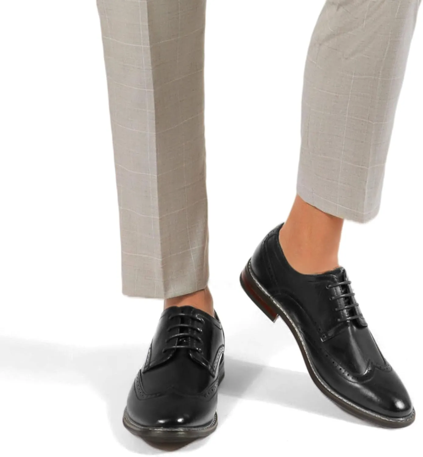 Mofri Men's Dress Shoes Formal Cap Toe Oxford Dress Shoes for Men Comfortable