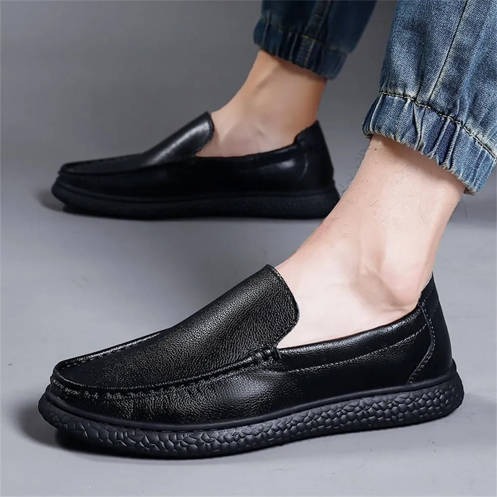 New Men's Handmade Slip on Genuine Leather Loafers Soft Breathable Driving Shoes Men's Leather Sneakers