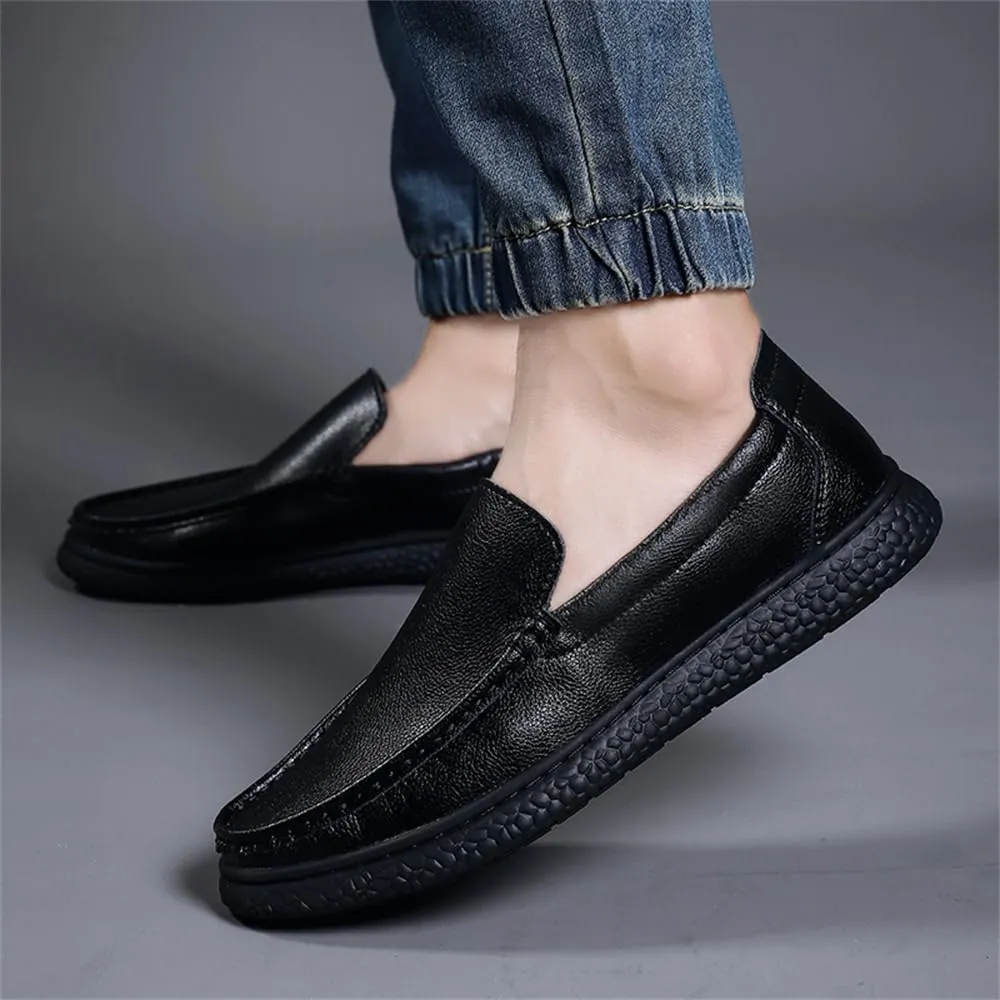 New Men's Handmade Slip on Genuine Leather Loafers Soft Breathable Driving Shoes Men's Leather Sneakers